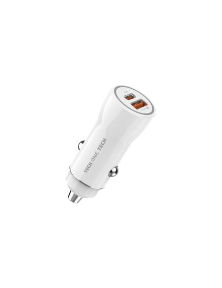 Cargador de Coche Tech One Tech TEC2813/ 1xUSB-Tipo C/ 1xUSB/ 38W