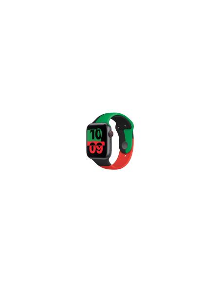 Apple MUQ83ZM/A Accesorios para dispositivos vestibles inteligentes Grupo de rock Negro, Verde, Rojo Fluoroelastómero