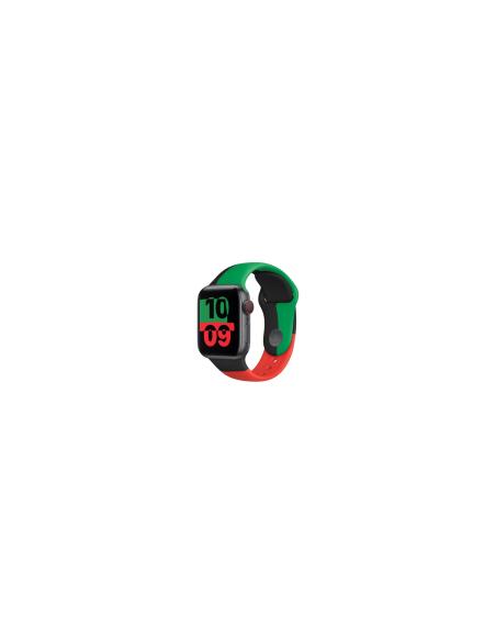 Apple MUQ53ZM/A Accesorios para dispositivos vestibles inteligentes Grupo de rock Negro, Verde, Rojo Fluoroelastómero