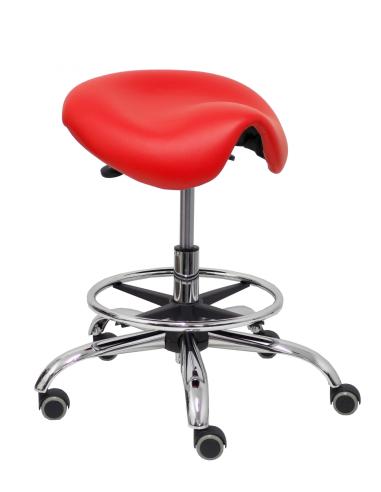 Piqueras y Crespo Taburete Alatoz similpiel rojo