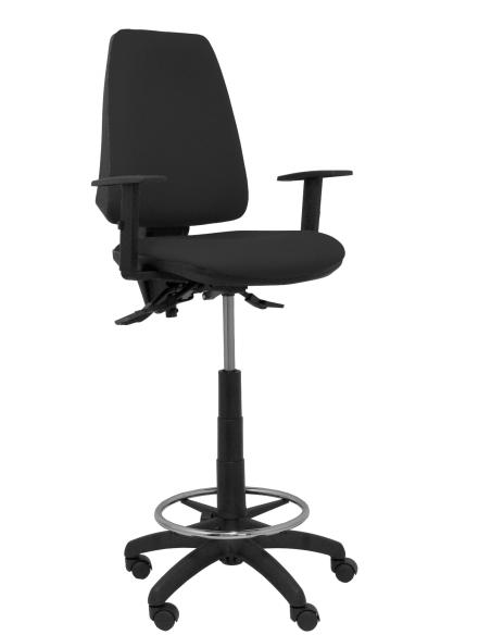 Piqueras y Crespo Taburete Elche S bali negro brazos regulables