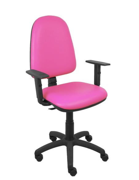 Piqueras y Crespo Silla Ayna similpiel rosa brazos regulables