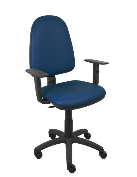 Piqueras y Crespo Silla Ayna similpiel marino brazos regulables