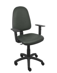 Piqueras y Crespo Silla Ayna similpiel gris oscuro brazos regulables