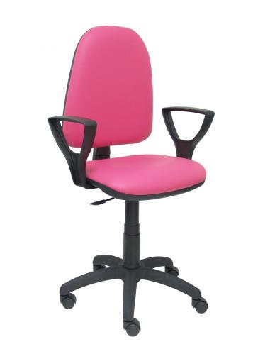 Piqueras y Crespo Silla Ayna similpiel rosa con brazos