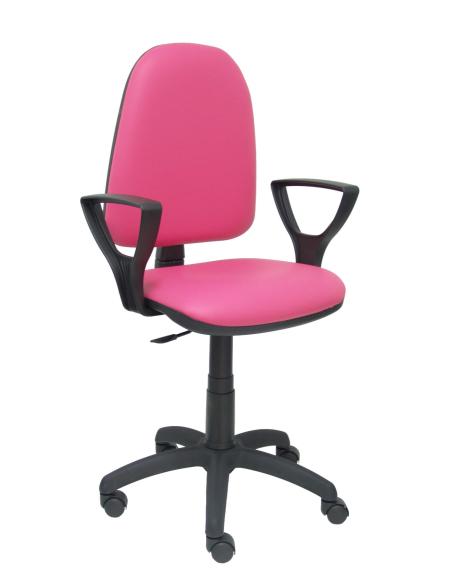 Piqueras y Crespo Silla Ayna similpiel rosa con brazos