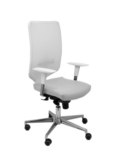 Piqueras y Crespo Silla Ossa blanca similpiel gris