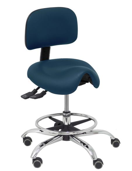 Piqueras y Crespo Taburete Zarza similpiel azul marino