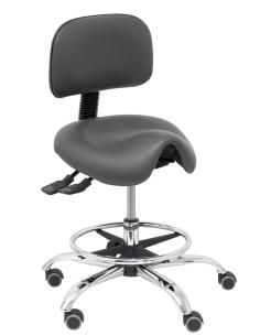 Piqueras y Crespo Taburete Zarza similpiel gris oscuro