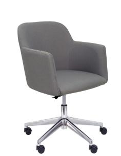 Piqueras y Crespo Sillon Athena giratorio tapizado era gris