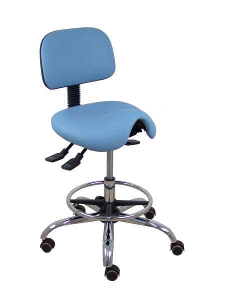 Piqueras y Crespo Taburete Zarza similpiel azul claro