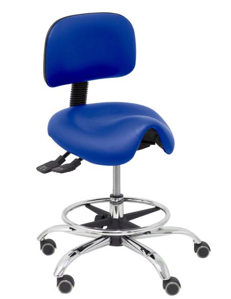 Piqueras y Crespo Taburete Zarza similpiel azul