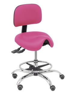 Piqueras y Crespo Taburete Zarza similpiel rosa