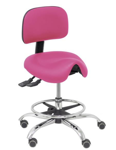 Piqueras y Crespo Taburete Zarza similpiel rosa