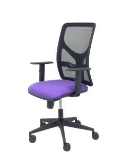 Piqueras y Crespo Silla Motilla malla negra asiento bali lila brazo regulable
