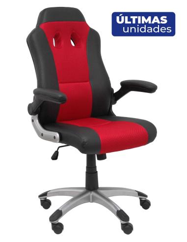 Piqueras y Crespo Silla gaming Talave similpiel negro y rojo.
