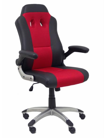 Piqueras y Crespo Silla gaming Talave similpiel negro y rojo.