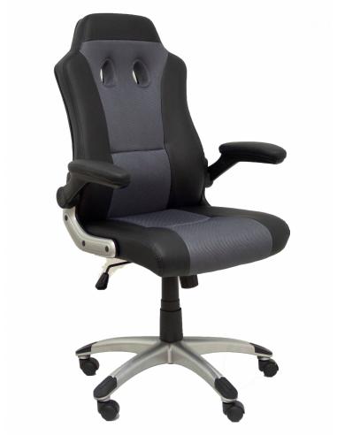 Piqueras y Crespo Silla gaming Talave similpiel negro y gris