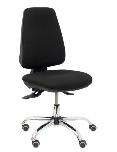 Piqueras y Crespo Silla Elche S 24 horas bali negro base cromada ruedas parque