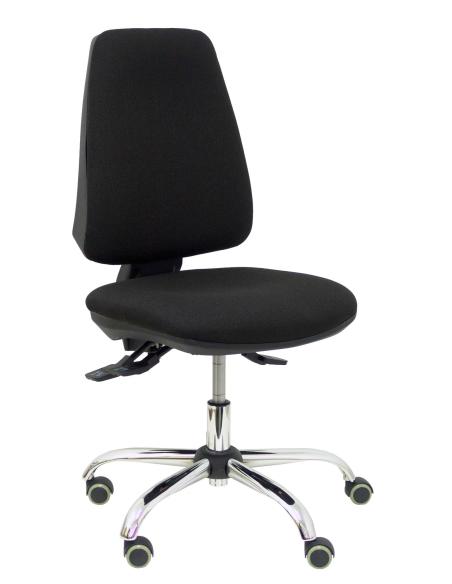 Piqueras y Crespo Silla Elche S 24 horas bali negro base cromada ruedas parque