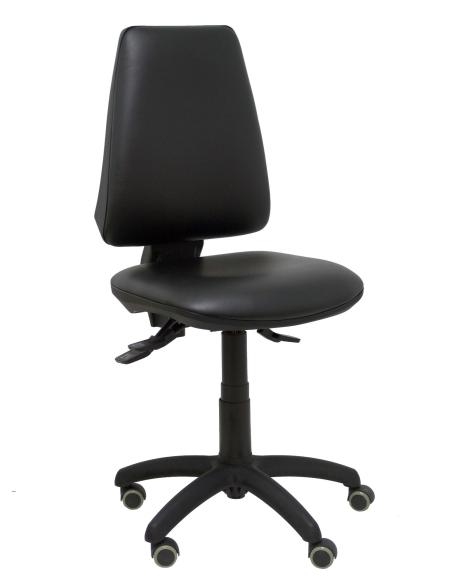 Piqueras y Crespo Silla Elche asincro similpiel negro ruedas de parque