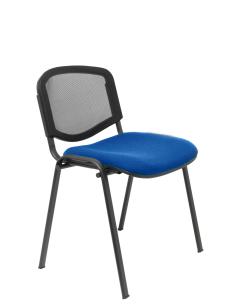 Piqueras y Crespo Pack 4 sillas Garaballa malla negra asiento bali azul