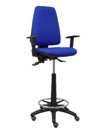 Piqueras y Crespo Taburete Elche S bali azul brazos regulables ruedas de parque