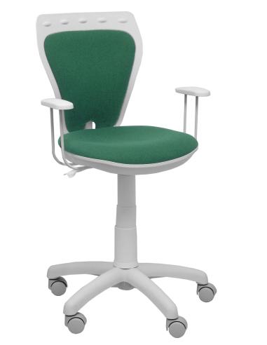 Piqueras y Crespo Silla juvenil Ministyle blanca bali verde esmeralda