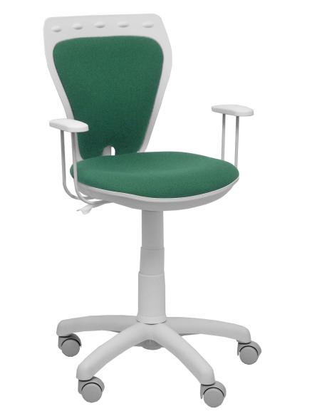 Piqueras y Crespo Silla juvenil Ministyle blanca bali verde esmeralda
