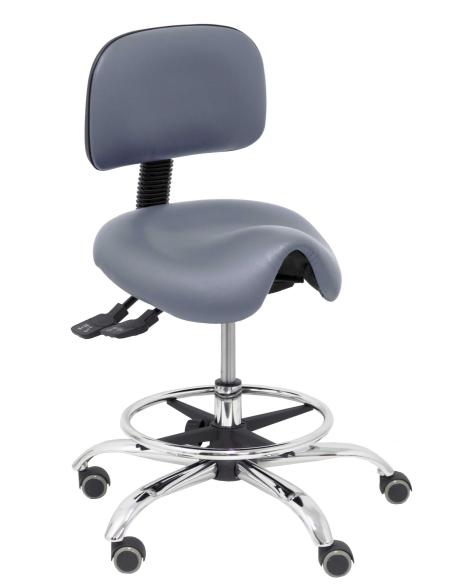 Piqueras y Crespo Taburete Zarza similpiel gris