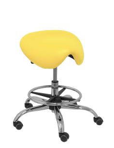 Piqueras y Crespo Taburete Alatoz similpiel amarillo