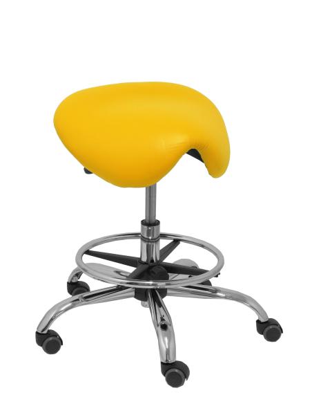 Piqueras y Crespo Taburete Alatoz similpiel amarillo