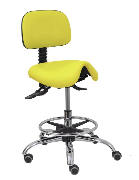 Piqueras y Crespo Taburete Zarza similpiel amarillo