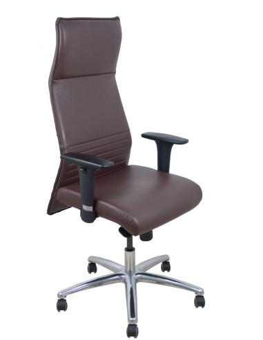 Piqueras y Crespo Sillon Albacete similpiel marron oscuro