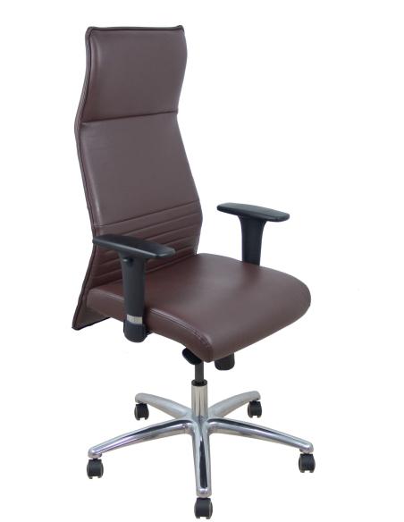 Piqueras y Crespo Sillon Albacete similpiel marron oscuro