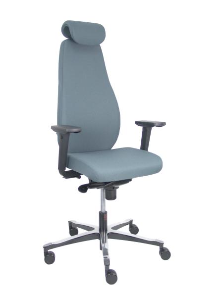 Piqueras y Crespo Silla Bjarg traslack bondai gris brazo 3D base cromada cabecero y lumbar