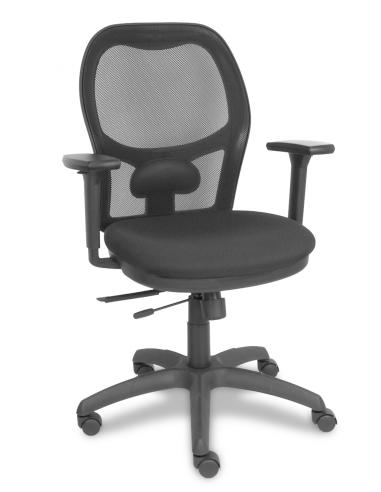 Piqueras y Crespo Silla Jorquera traslack malla negra asiento bali negro brazo 3D