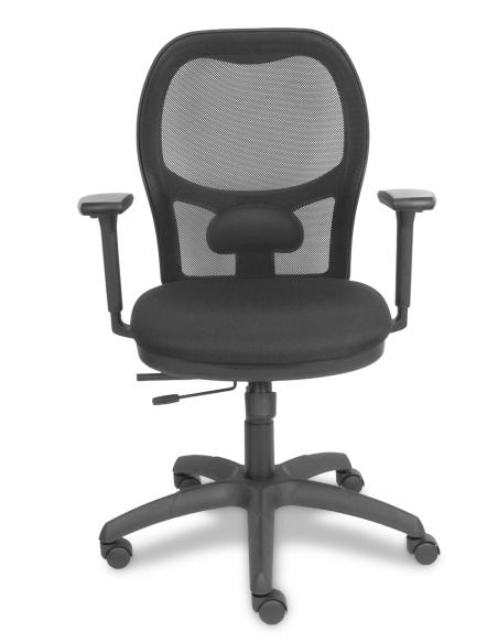 Piqueras y Crespo Silla Jorquera traslack malla negra asiento bali negro brazo 3D