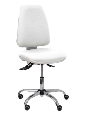 Piqueras y Crespo Silla Elche blanca asincro bali blanco ruedas de parqué