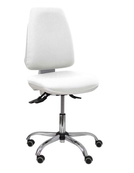 Piqueras y Crespo Silla Elche blanca asincro bali blanco ruedas de parqué