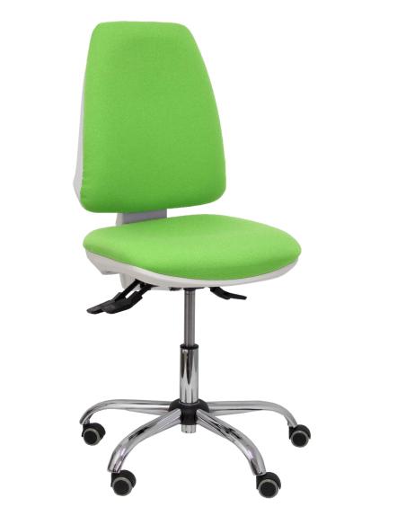 Piqueras y Crespo Silla Elche blanca asincro bali pistacho ruedas de parqué