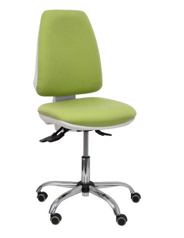 Piqueras y Crespo Silla Elche blanca asincro bali verde oliva ruedas de parqué