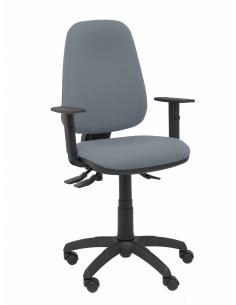 Piqueras y Crespo Silla Sierra S bali gris con brazos regulables base poliamida negra