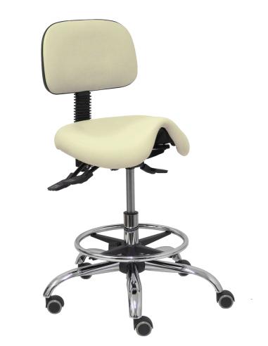 Piqueras y Crespo Taburete Zarza similpiel crema