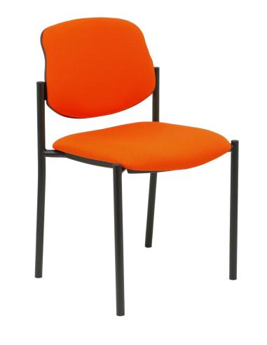 Piqueras y Crespo Silla fija Styl bali naranja oscuro chasis negro