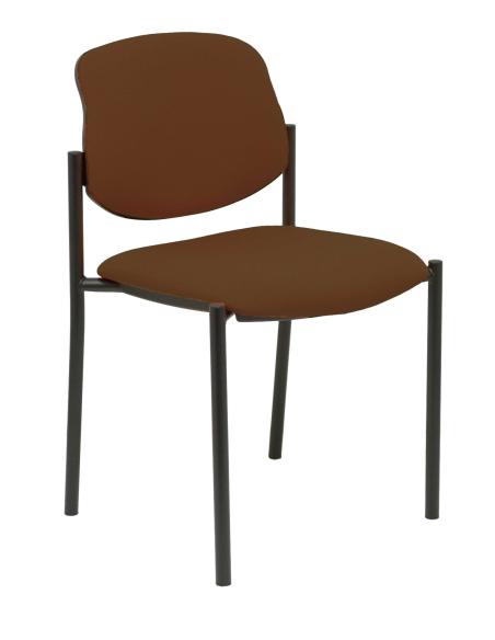 Piqueras y Crespo Silla fija Styl bali marron oscuro chasis negro