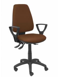 Piqueras y Crespo Silla Elche S bali marron oscuro brazos fijos