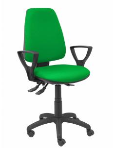 Piqueras y Crespo Silla Elche S bali verde brazos fijos