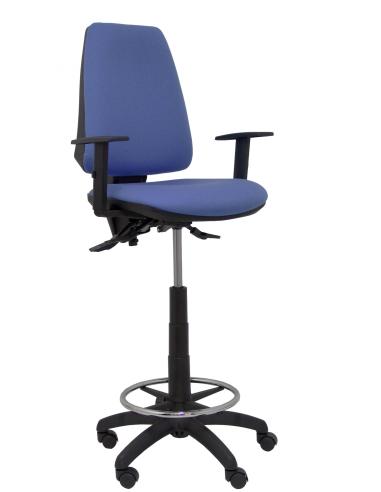 Piqueras y Crespo Taburete Elche S bali azul claro brazos regulables