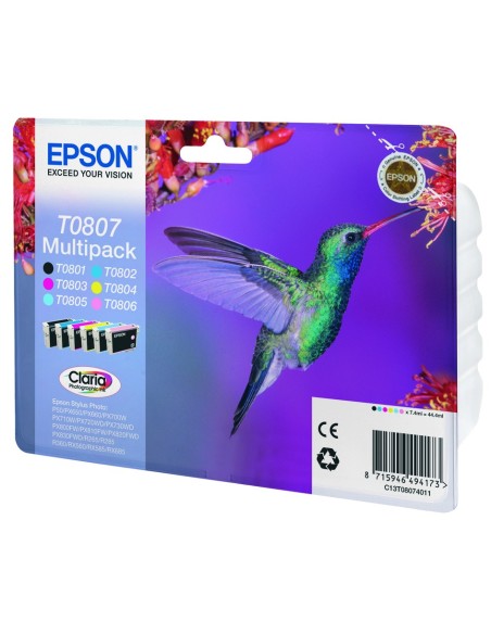 CARTUCHO EPSON T0807 MULTIPACK 6 COLORES C13T08074021